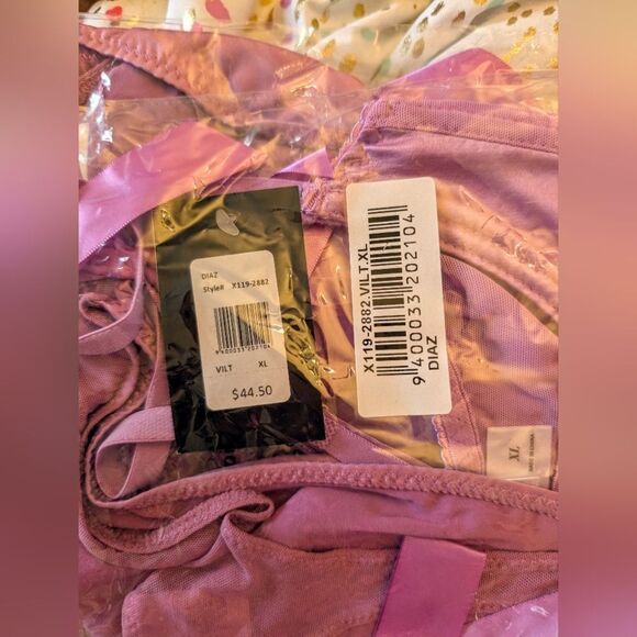 Diaz Satin And Bow Open Cup Bra Set - Picture 6 of 6